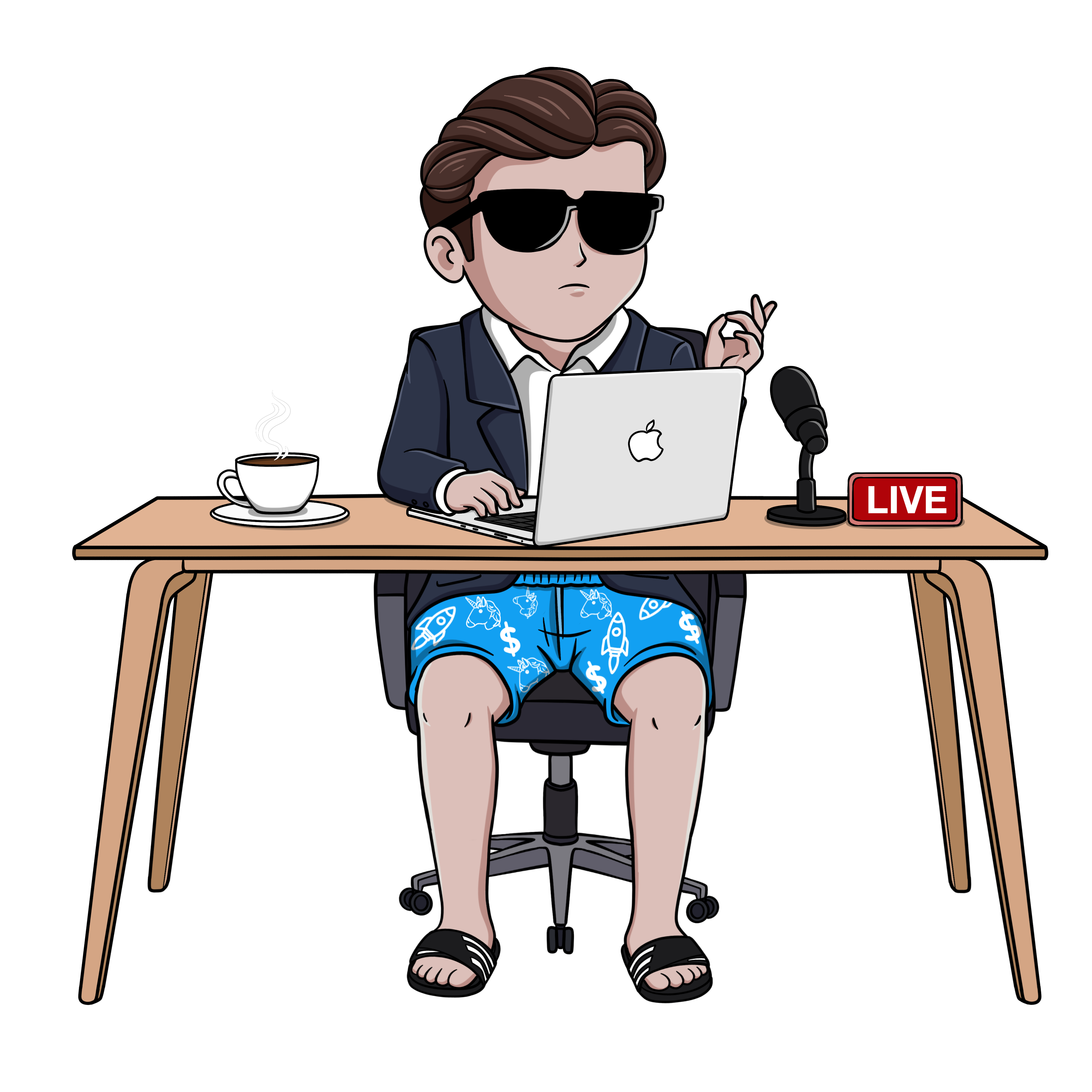 ebe at his news desk